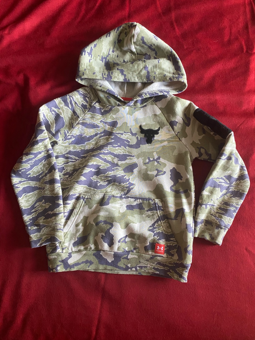 Under Armour Camouflage Pullover Hoodie, Size YSM